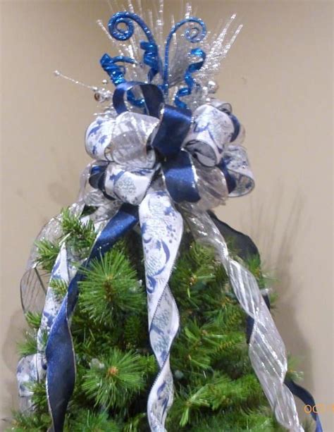 christmas tree topper blue|blue christmas tree tops.